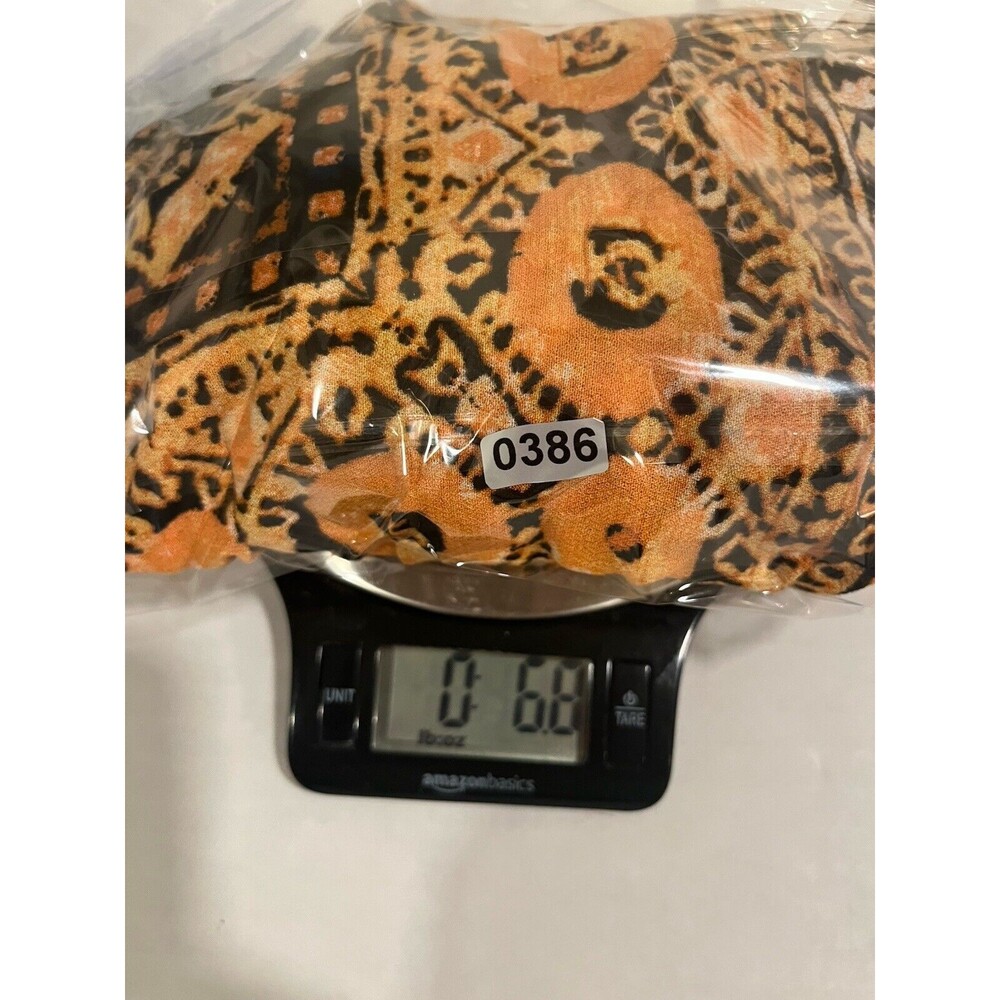 Free People Golden Yellow Orange Boho Paisley V-neck Crop Top Blouse X-Small - Picture 13 of 13